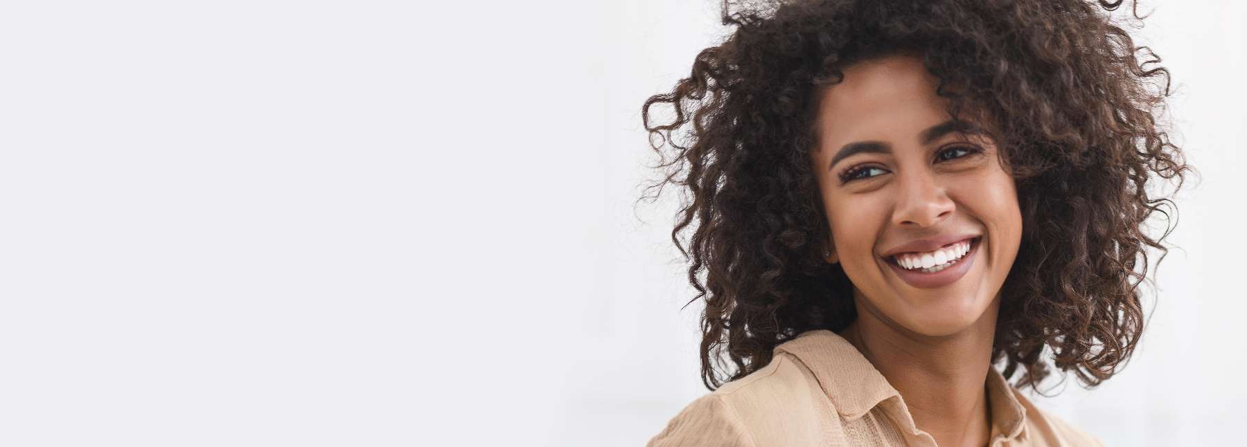 healthy smile of woman in Mitchell SD