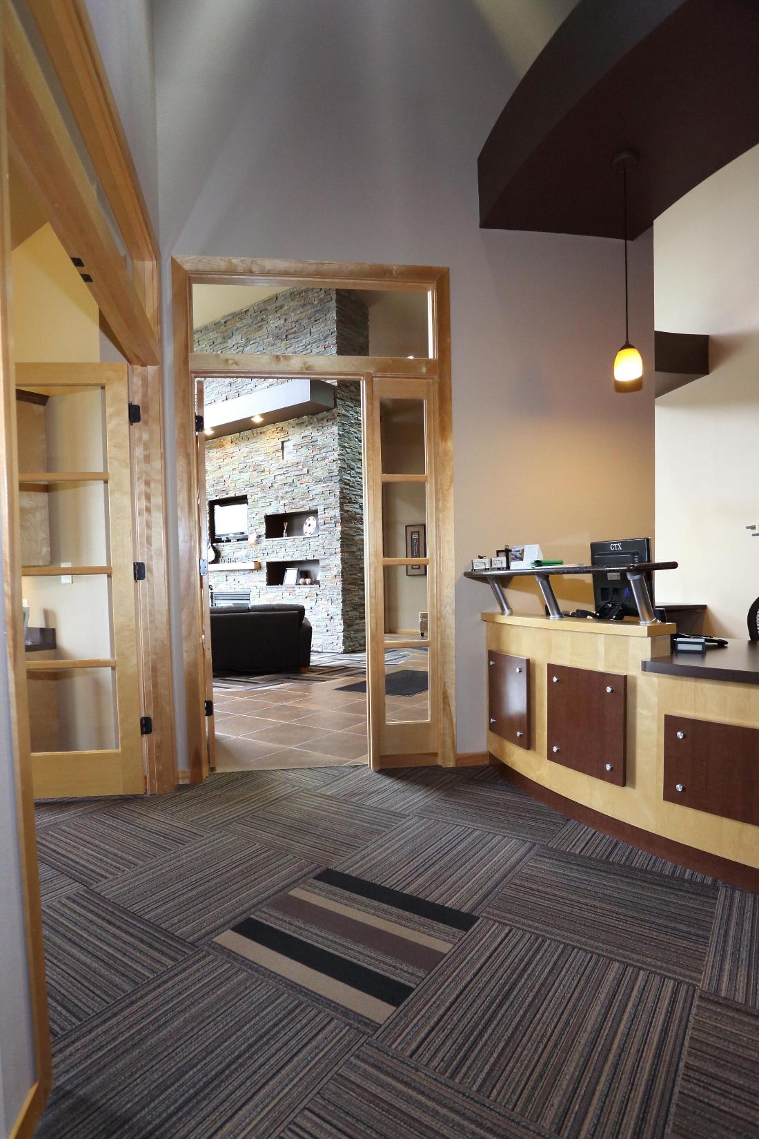 The Reception Area Transition at Dental Health Partners in Mitchell, SD
