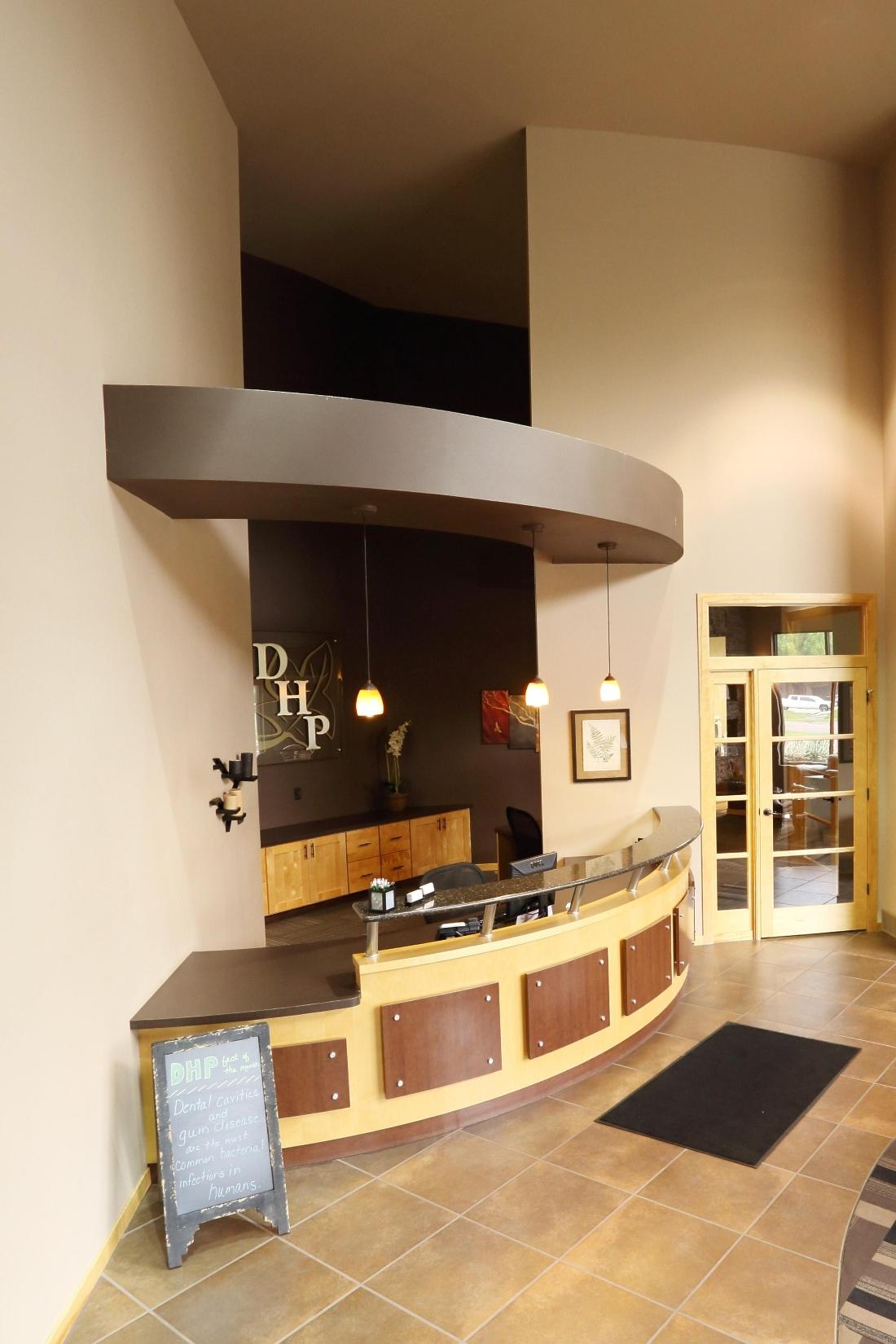 Reception Desk at Dental Health Partners in Mitchell, SD